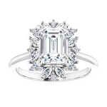 Ever & Ever Emerald Cut with Marquise & Round Halo