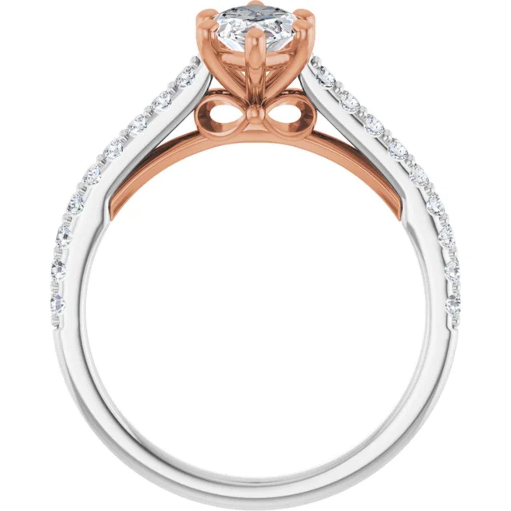 Ever & Ever Marquise Two-Toned with Diamond Shoulders