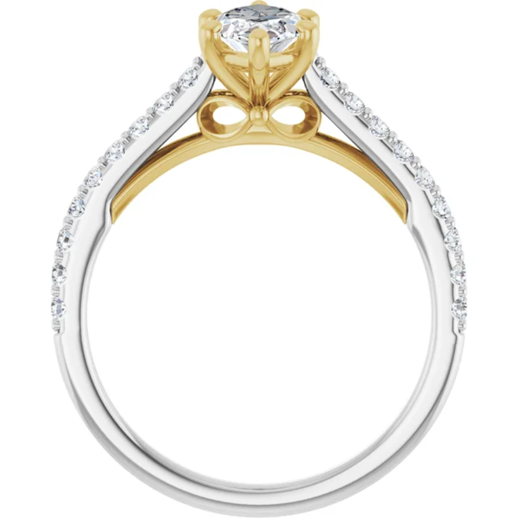 Ever & Ever Marquise Two-Toned with Diamond Shoulders