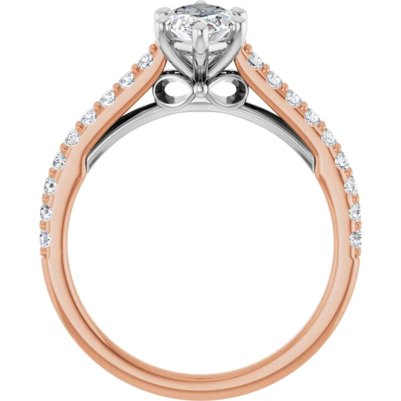 Ever & Ever Marquise Two-Toned with Diamond Shoulders