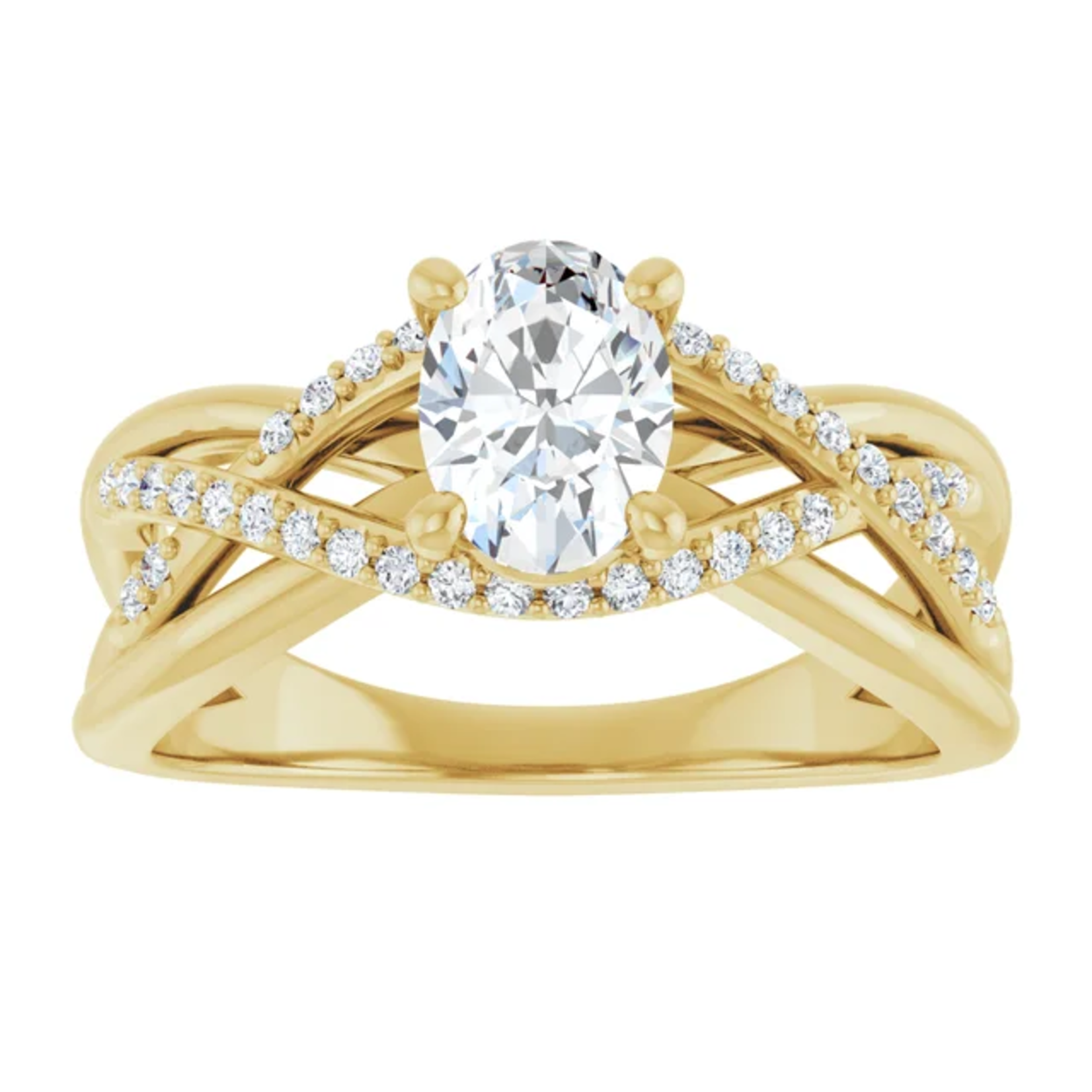 Ever & Ever Oval with intertwining Band