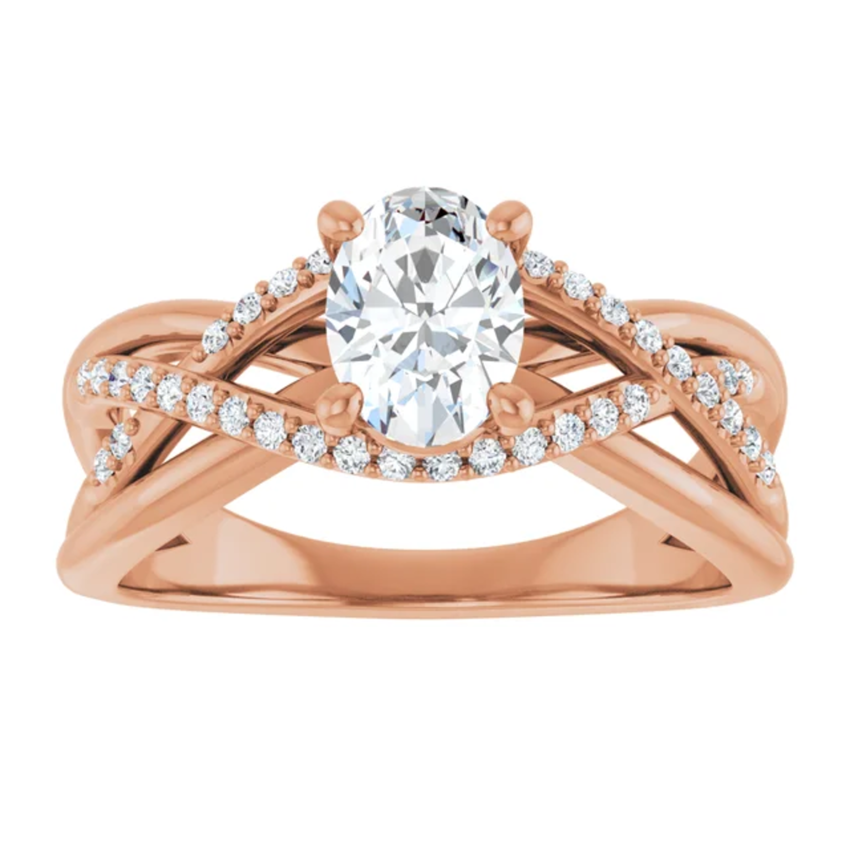 Ever & Ever Oval with intertwining Band