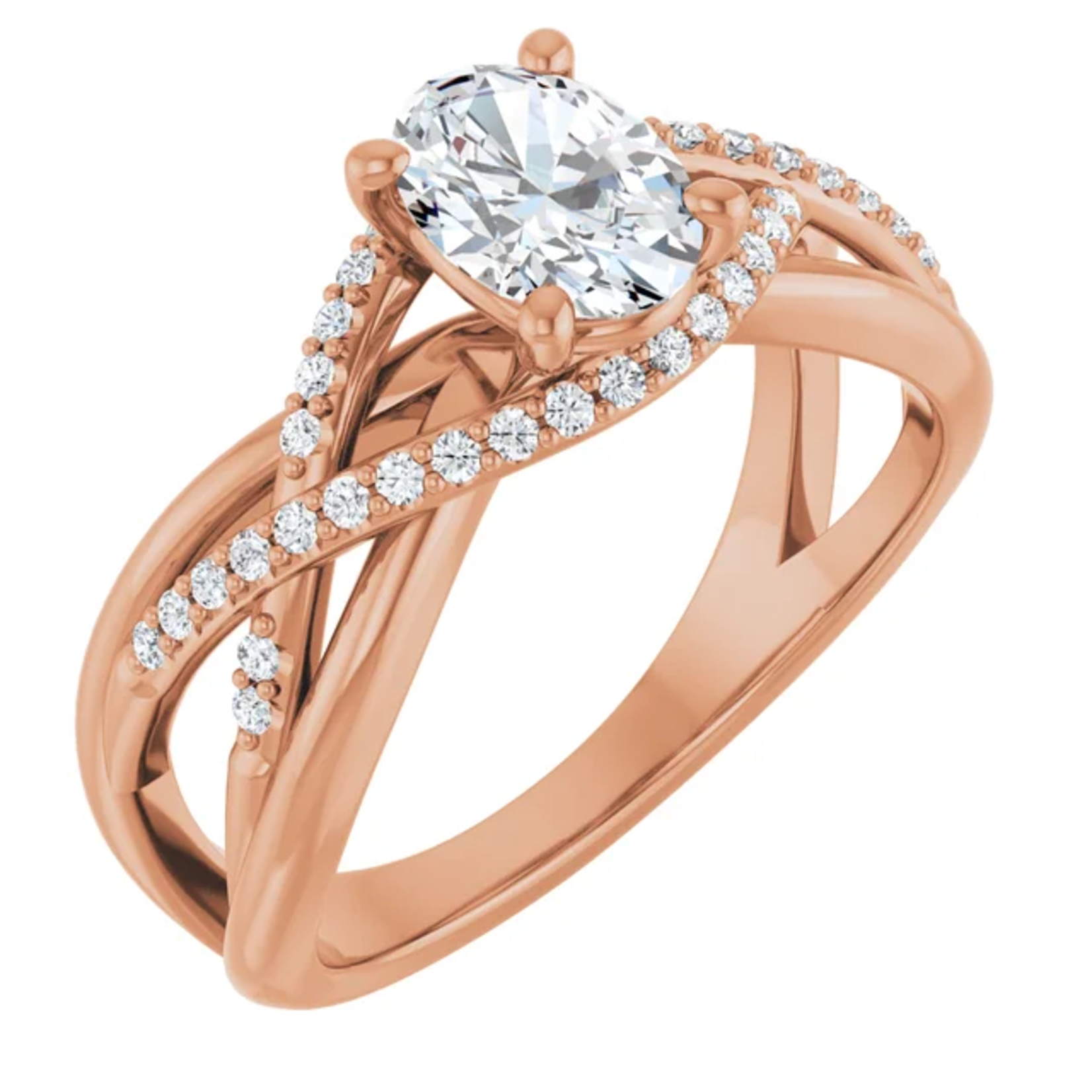 Ever & Ever Oval with intertwining Band