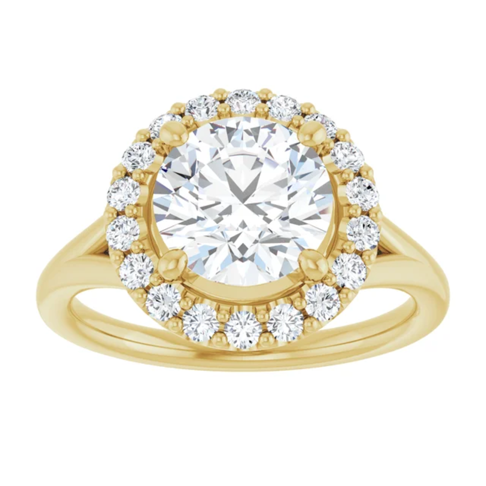 Ever & Ever Round Thick Halo and Split Shank