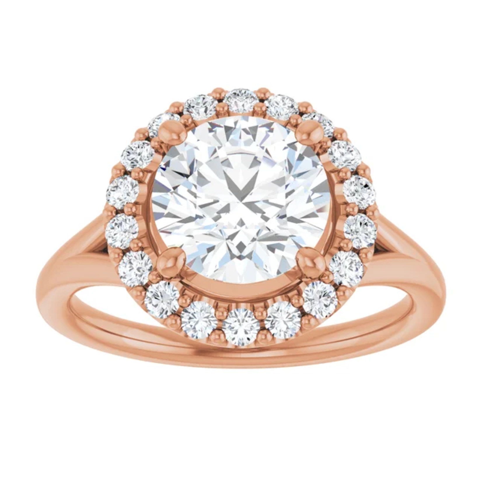 Ever & Ever Round Thick Halo and Split Shank