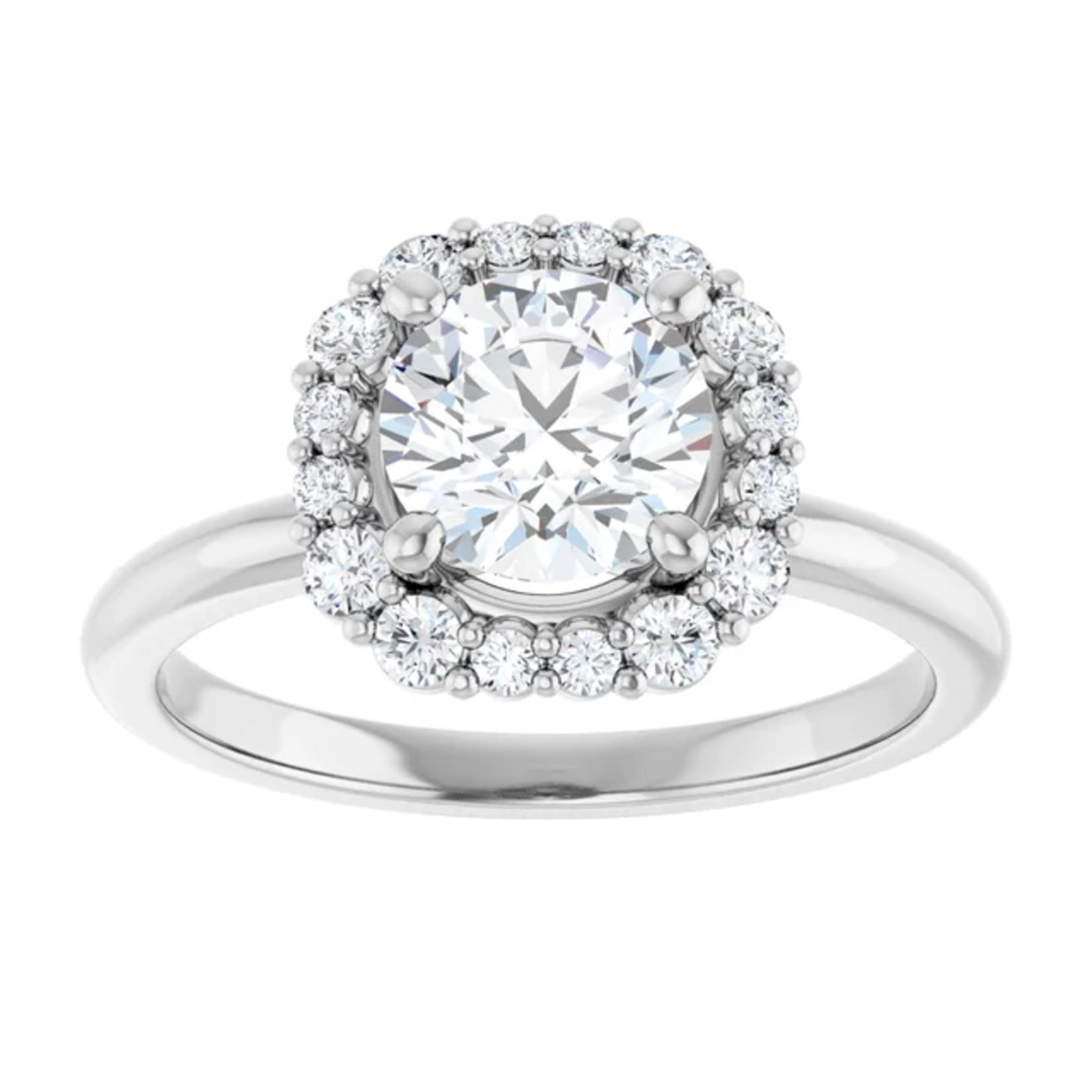 Ever & Ever Cushioned Halo Round Diamond