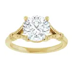 Ever & Ever Ornate Split Shank Round Diamond