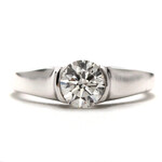 Mckay Diamonds LG Half Bezel Diamond Solitaire Ring