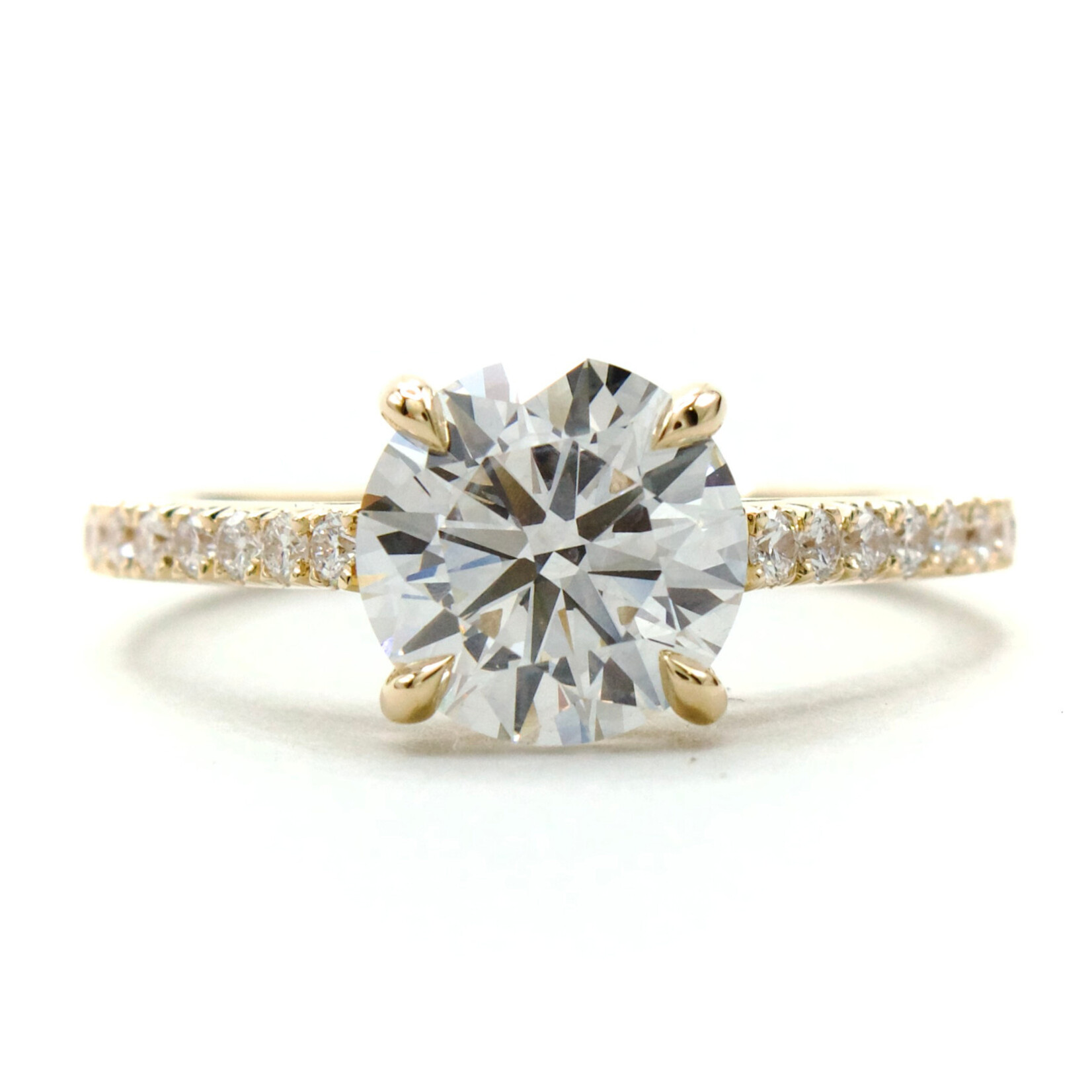 Mckay Diamonds Round Lab-Grown Diamond Ring with Diamond Accents