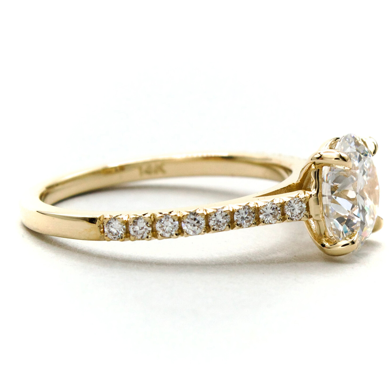 Mckay Diamonds Round Lab-Grown Diamond Ring with Diamond Accents