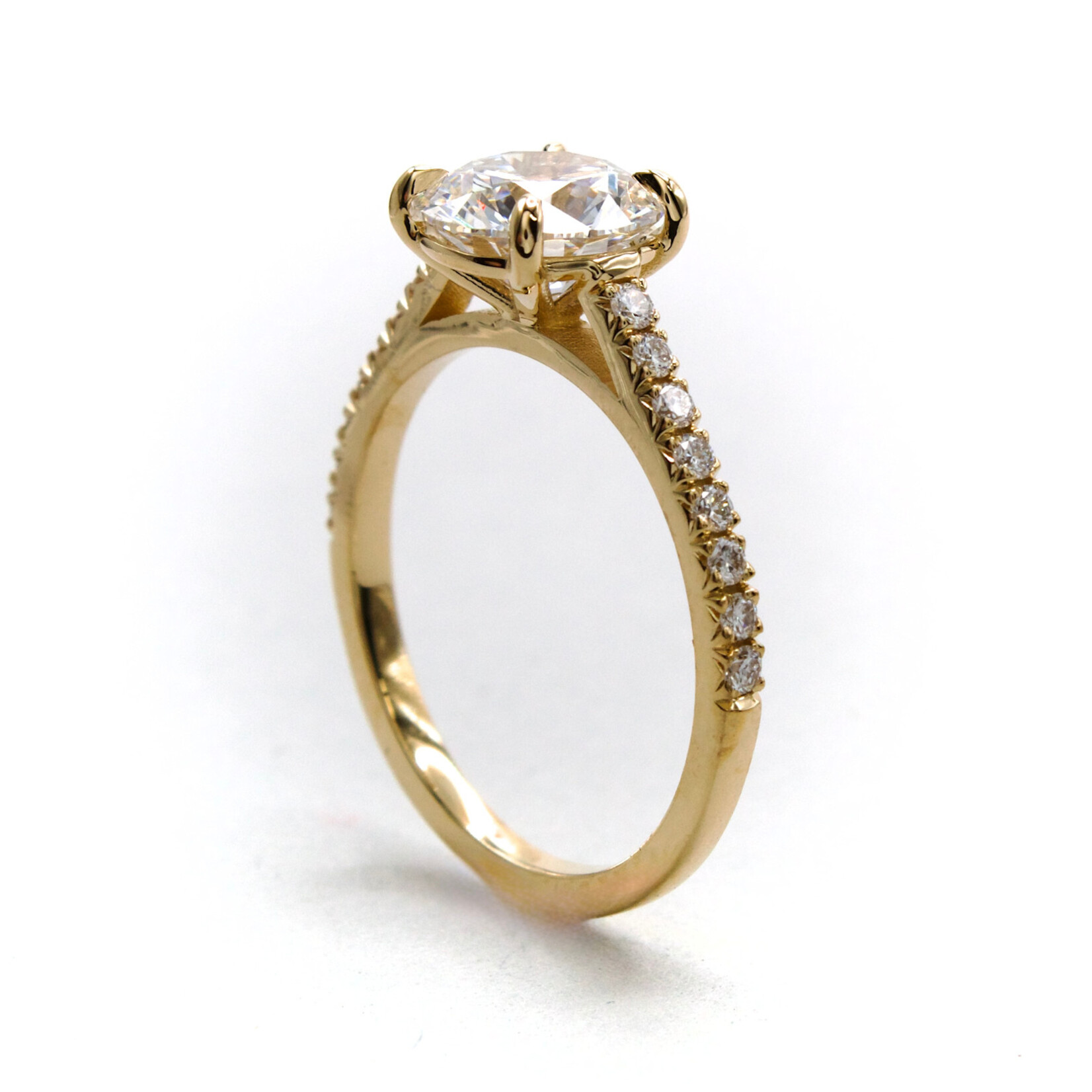 Mckay Diamonds Round Lab-Grown Diamond Ring with Diamond Accents