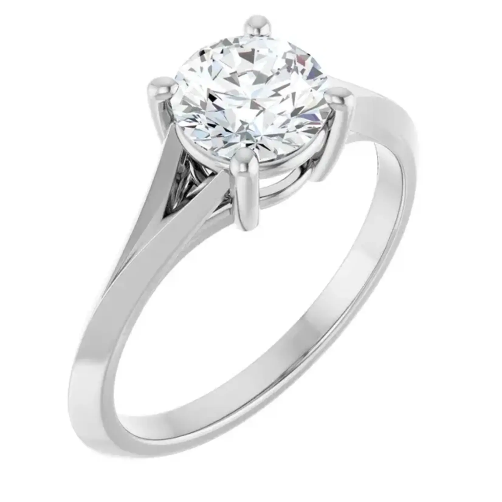 Ever & Ever Split Shank Round Diamond Ring