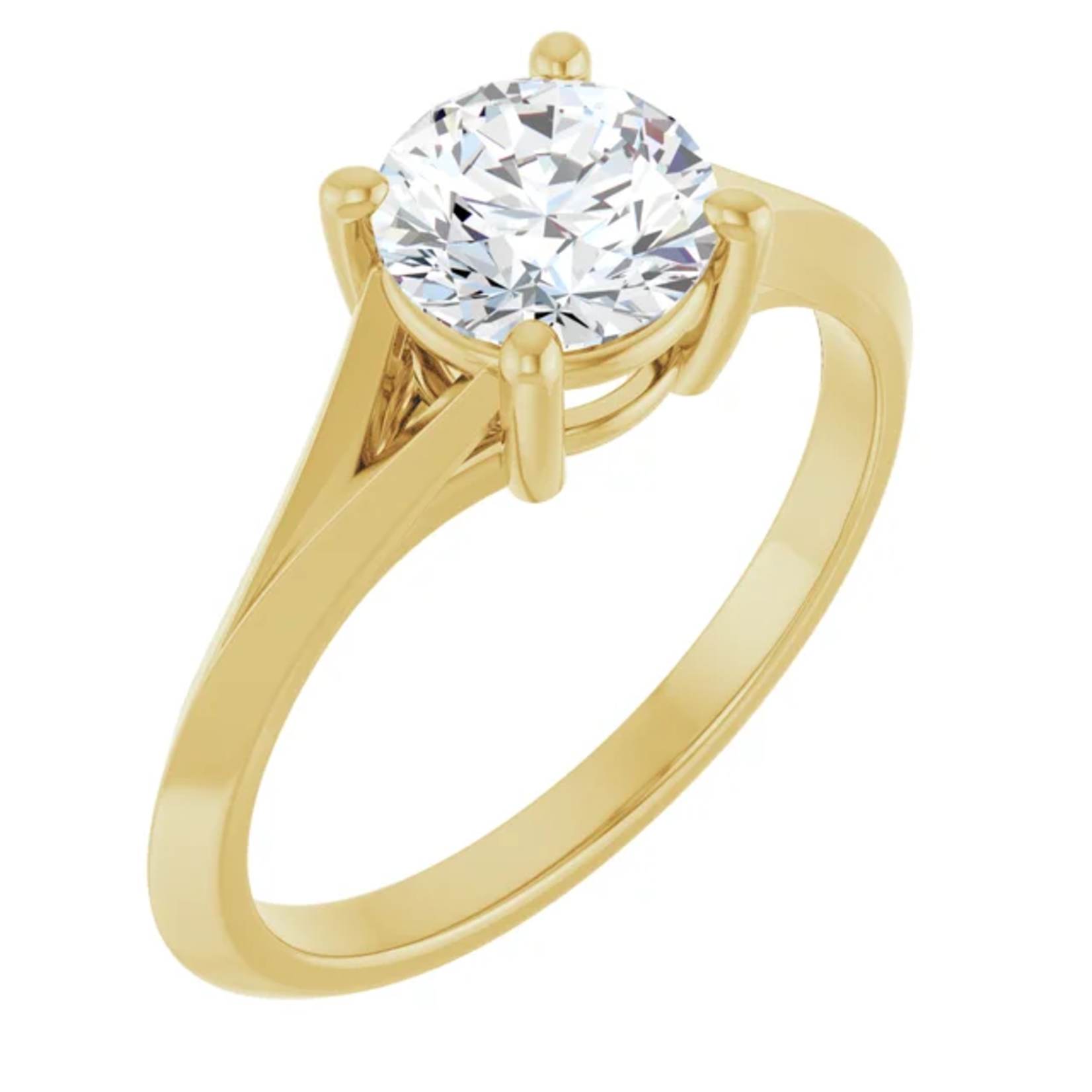 Ever & Ever Split Shank Round Diamond Ring