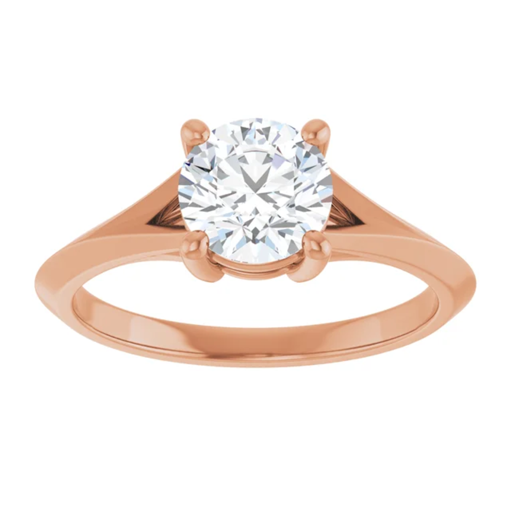 Ever & Ever Split Shank Round Diamond Ring
