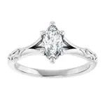 Ever & Ever Ornate Split Shank Marquise Diamond