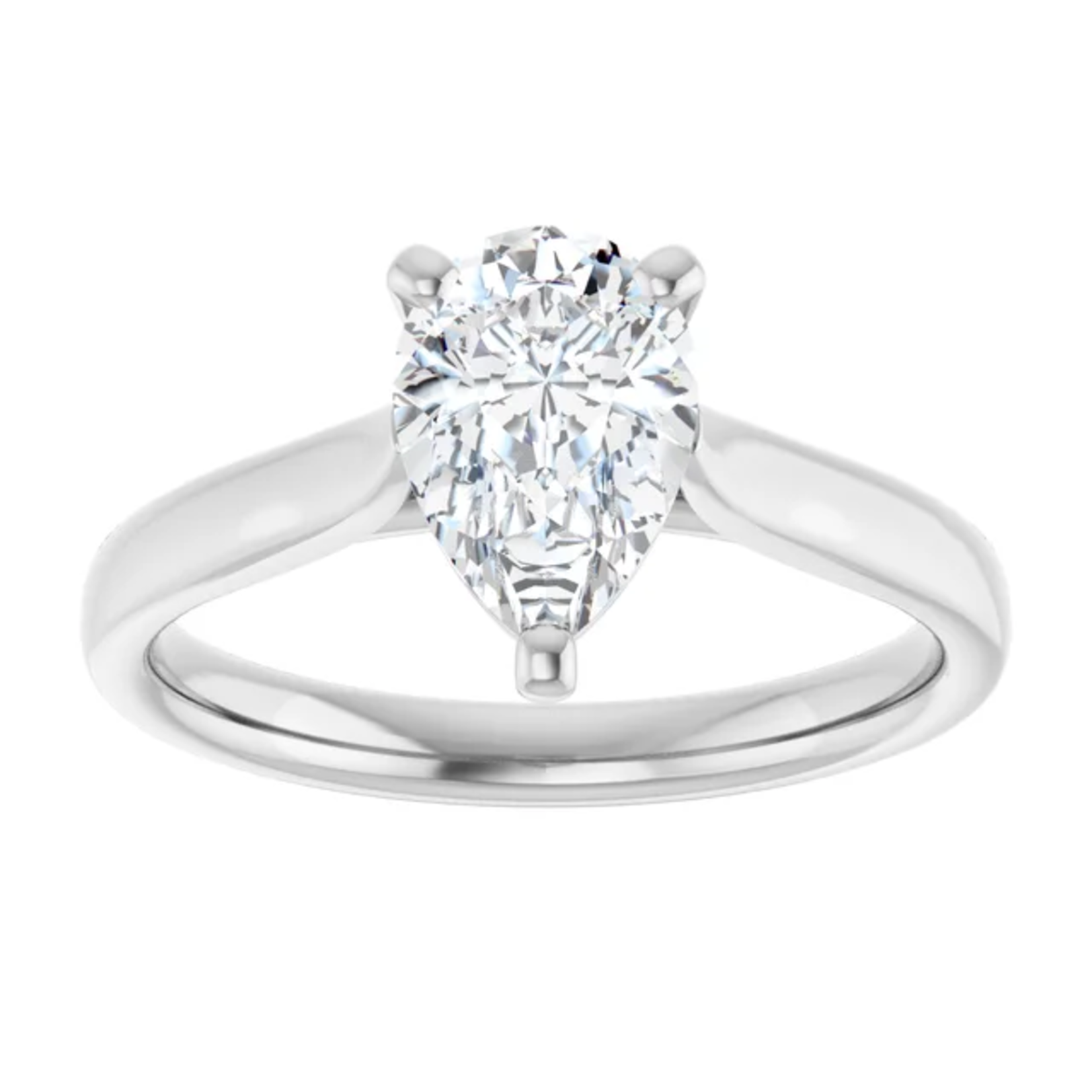 Ever & Ever Cathedral Solitaire Pear Shaped Diamond