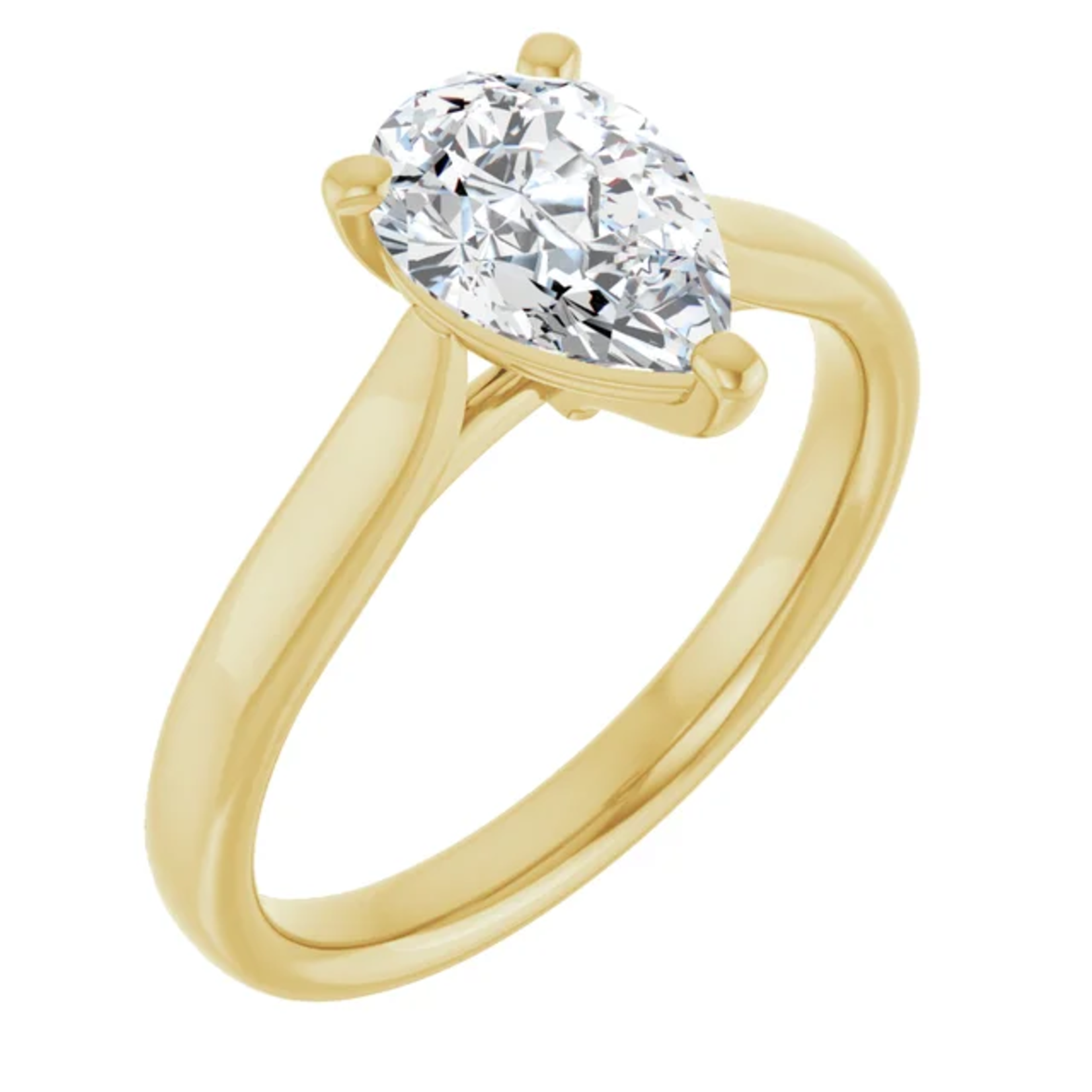 Ever & Ever Cathedral Solitaire Pear Shaped Diamond