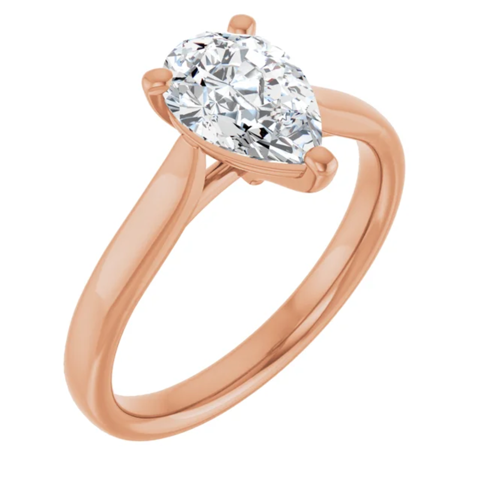 Ever & Ever Cathedral Solitaire Pear Shaped Diamond