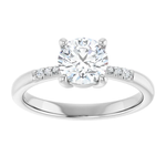 Ever & Ever Round Diamond with Diamond on the Shoulder