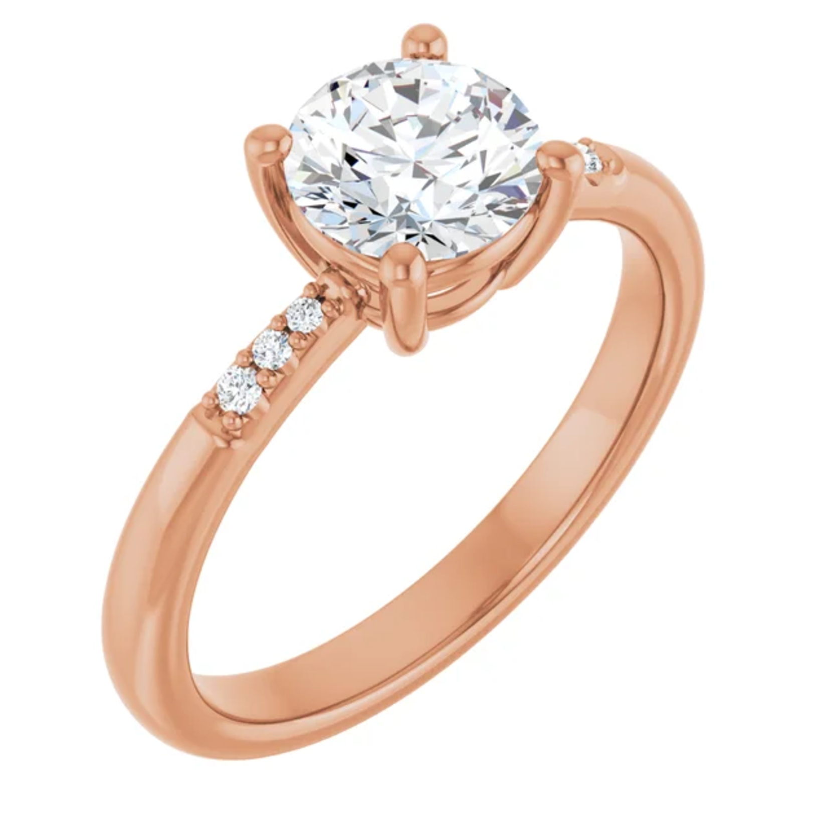 Ever & Ever Round Diamond with Diamond on the Shoulder