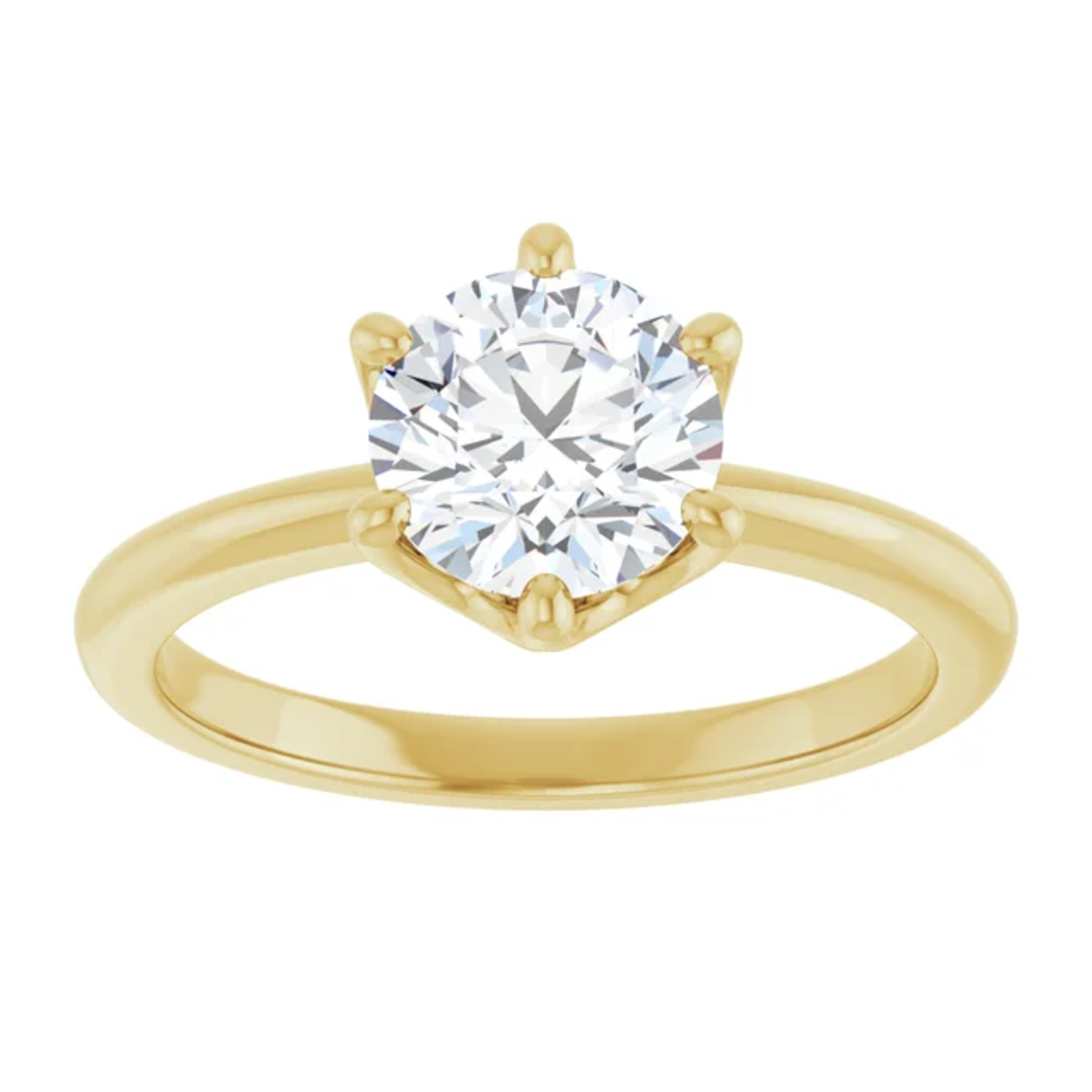 Ever & Ever Round Six Prong with Diamonds Crown