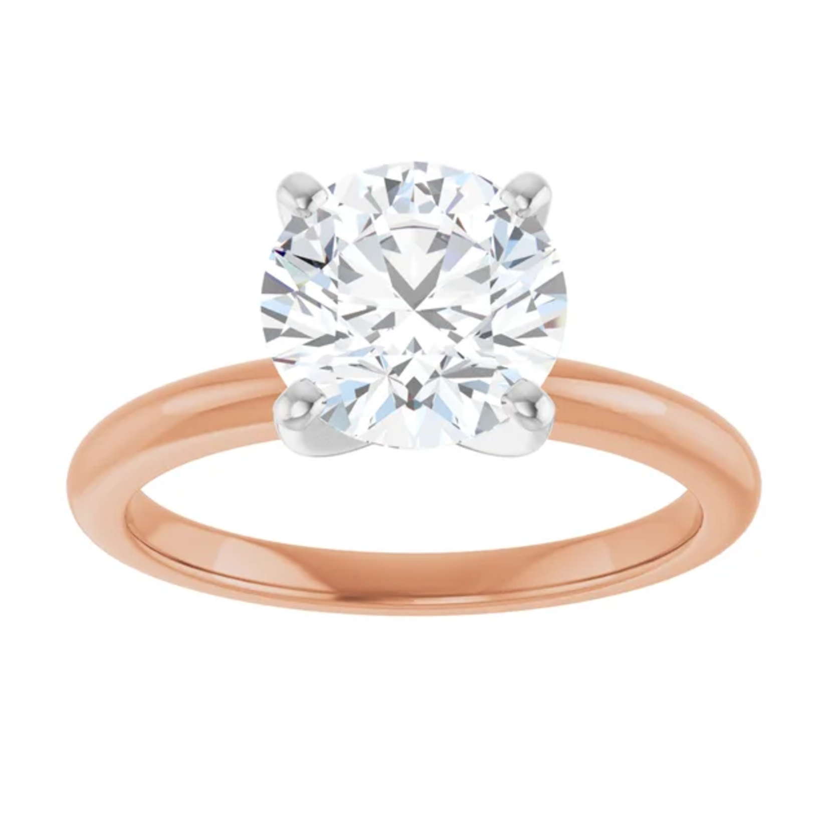 Ever & Ever High Profile Round Four Prong Solitaire