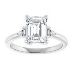 Ever & Ever Emerald Cut with Baguette and Round  Accents