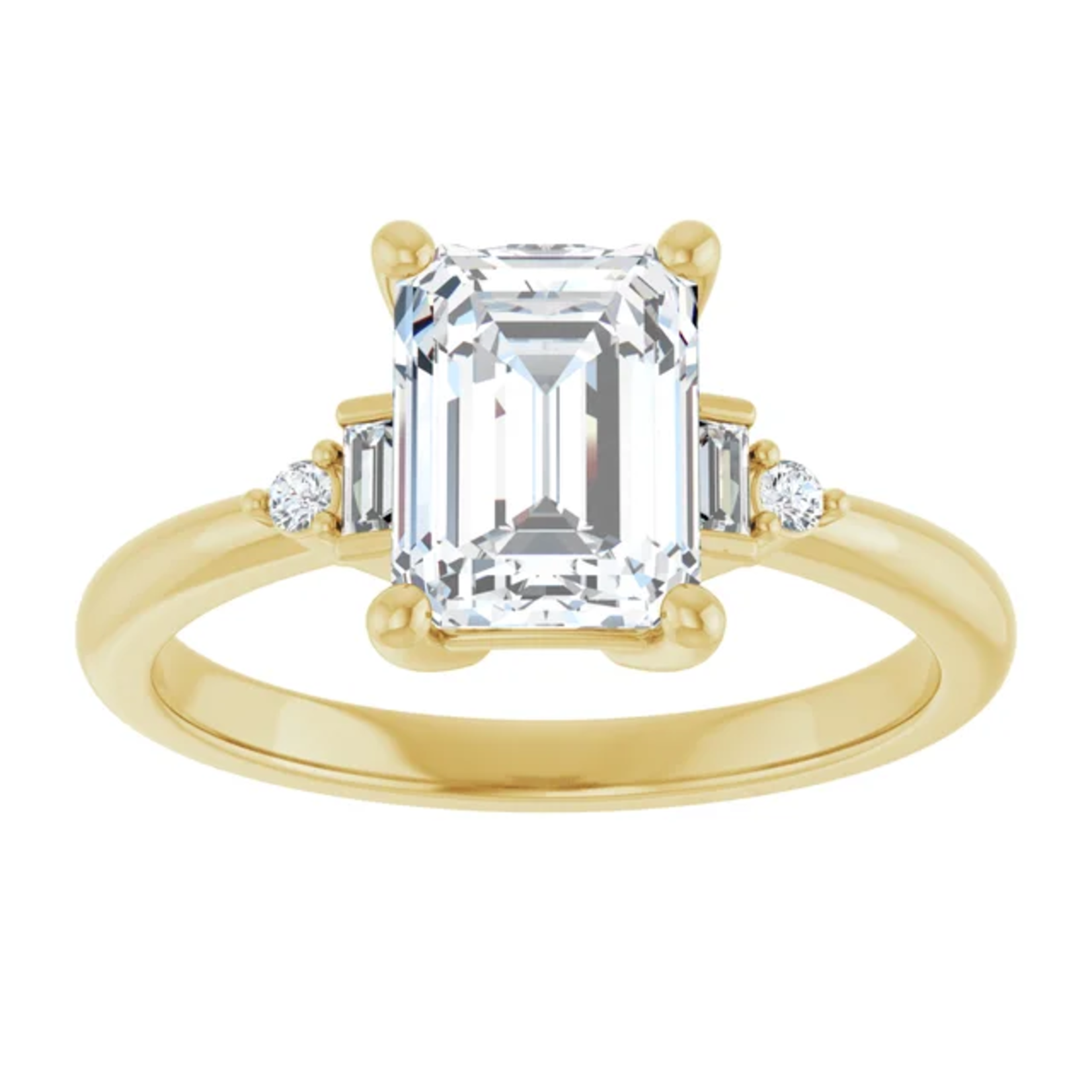Ever & Ever Emerald Cut with Baguette and Round  Accents