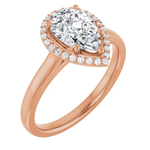 Ever & Ever Pear Ring with Halo