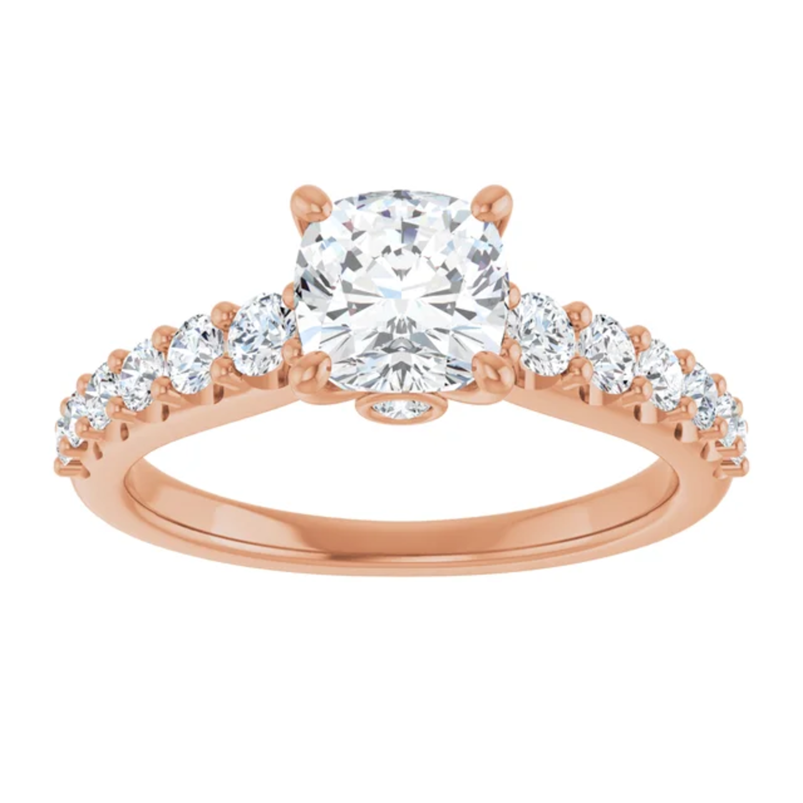 Ever & Ever Cushion Ring with Tapered Shoulders