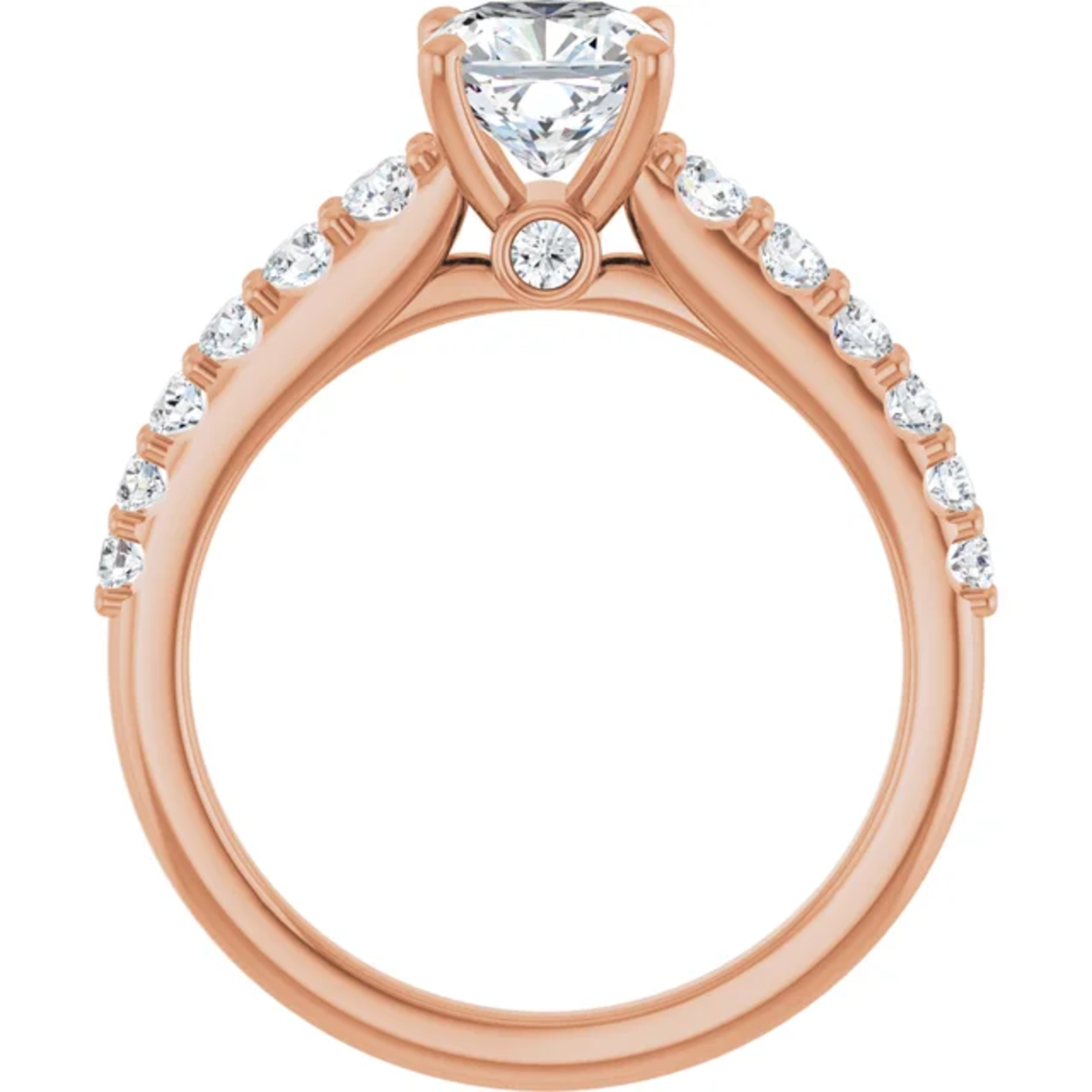 Ever & Ever Cushion Ring with Tapered Shoulders