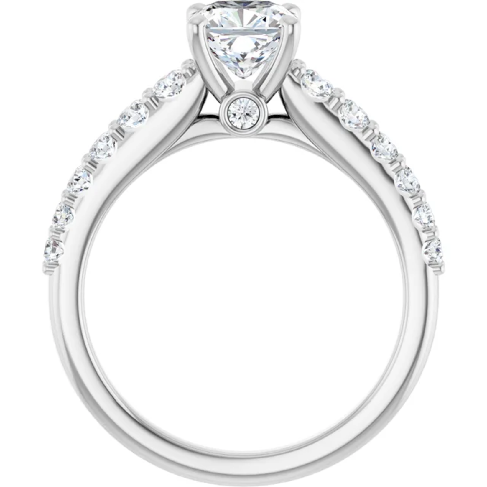 Ever & Ever Cushion Ring with Tapered Shoulders