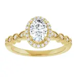 Ever & Ever Vintage Inspired Oval Halo