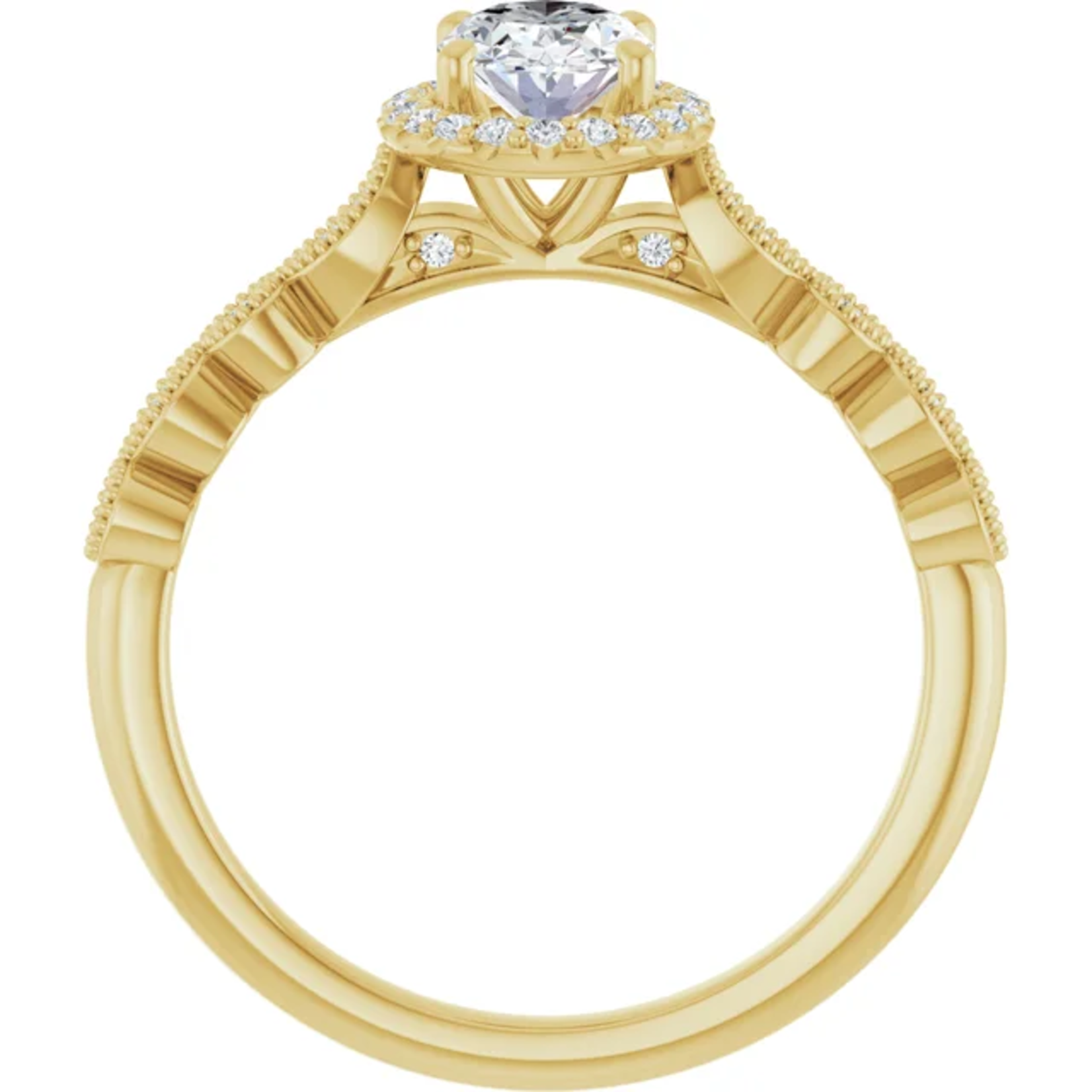 Ever & Ever Vintage Inspired Oval Halo