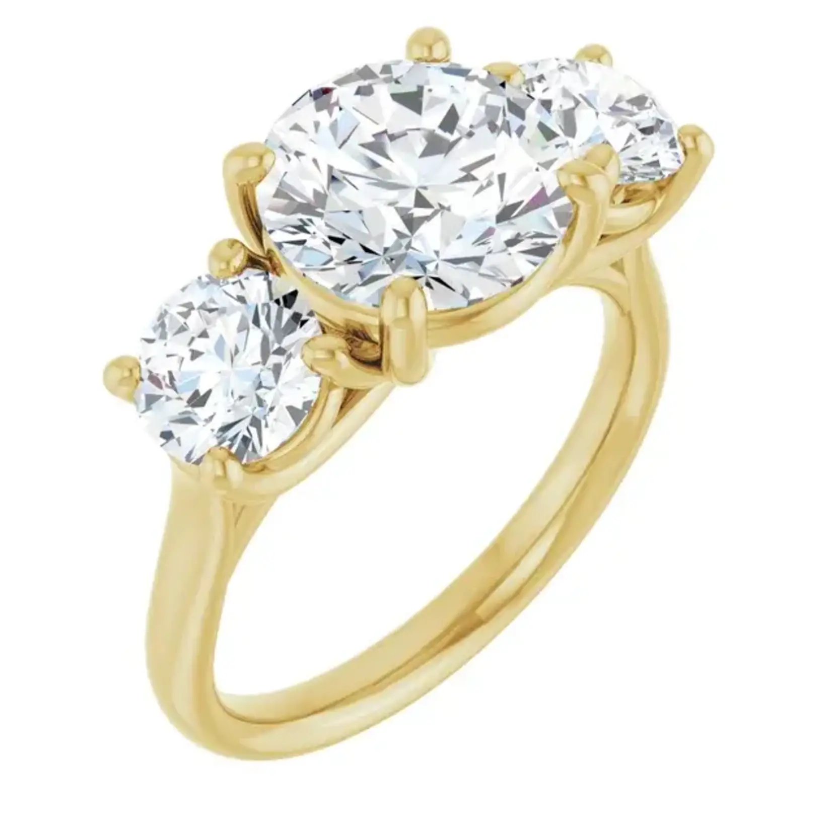 Ever & Ever Large Round Three Stone Round Ring