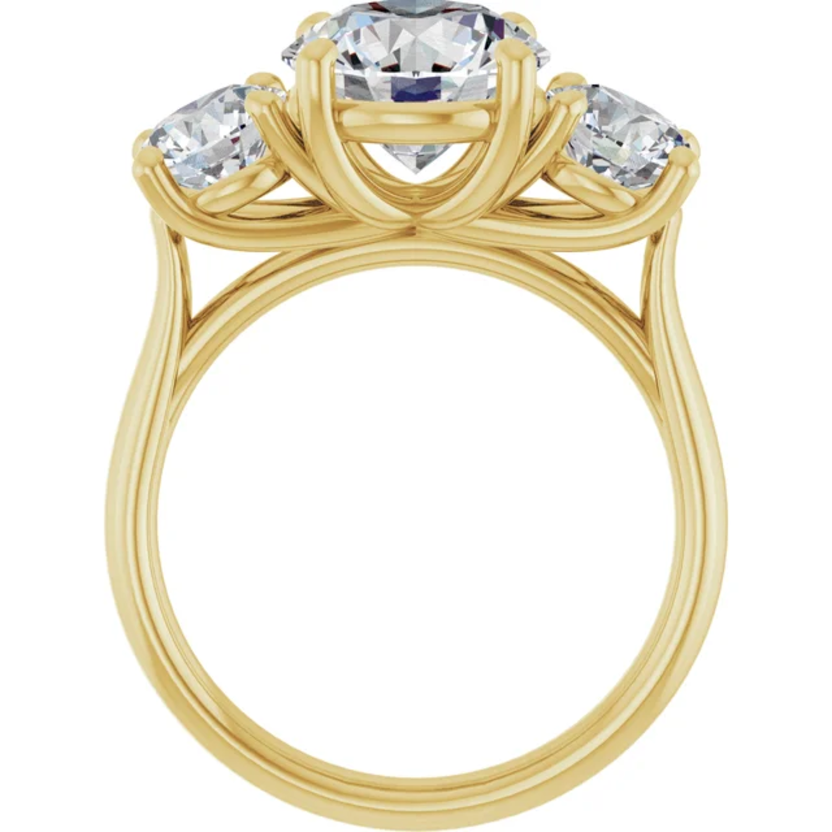 Ever & Ever Large Round Three Stone Round Ring