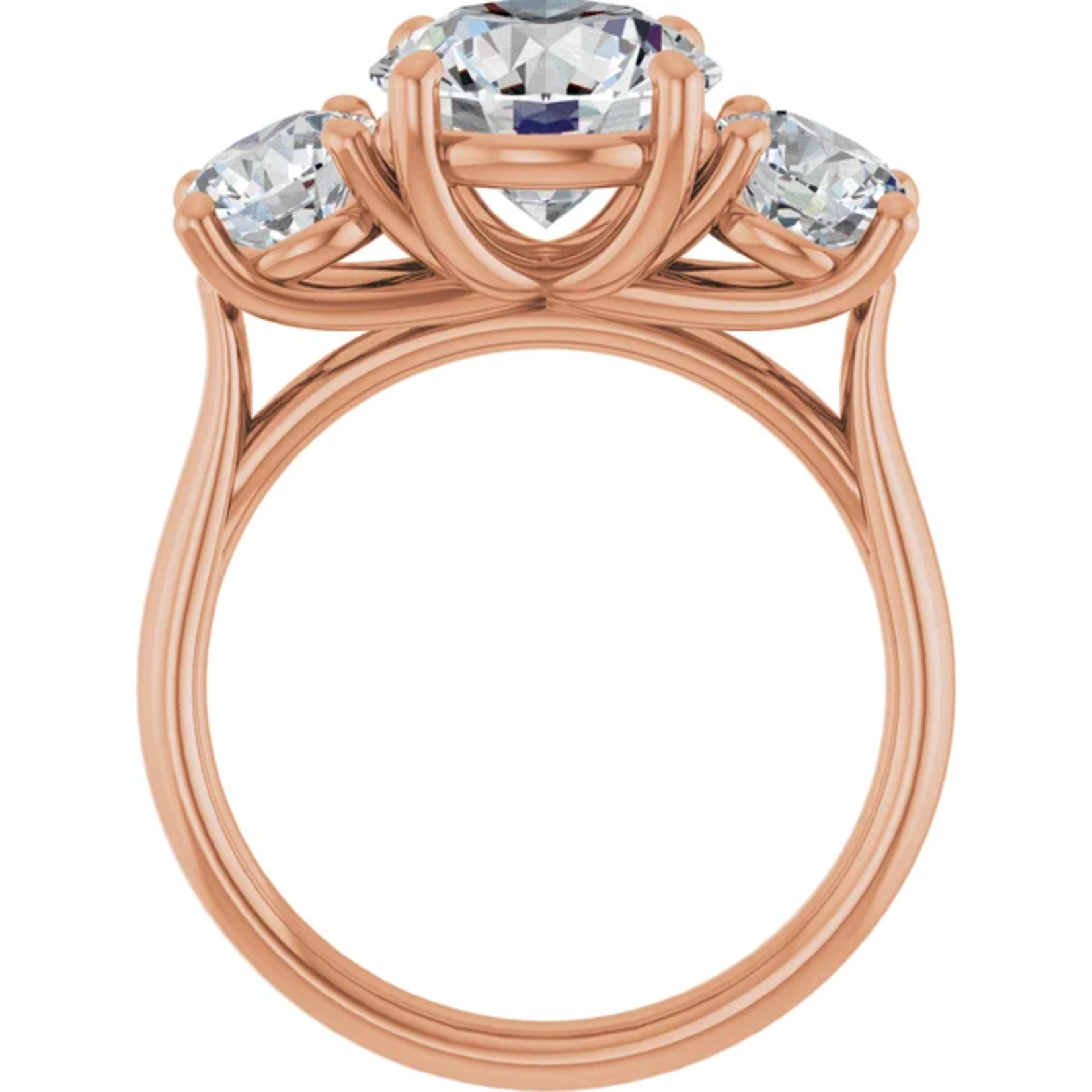 Ever & Ever Large Round Three Stone Round Ring