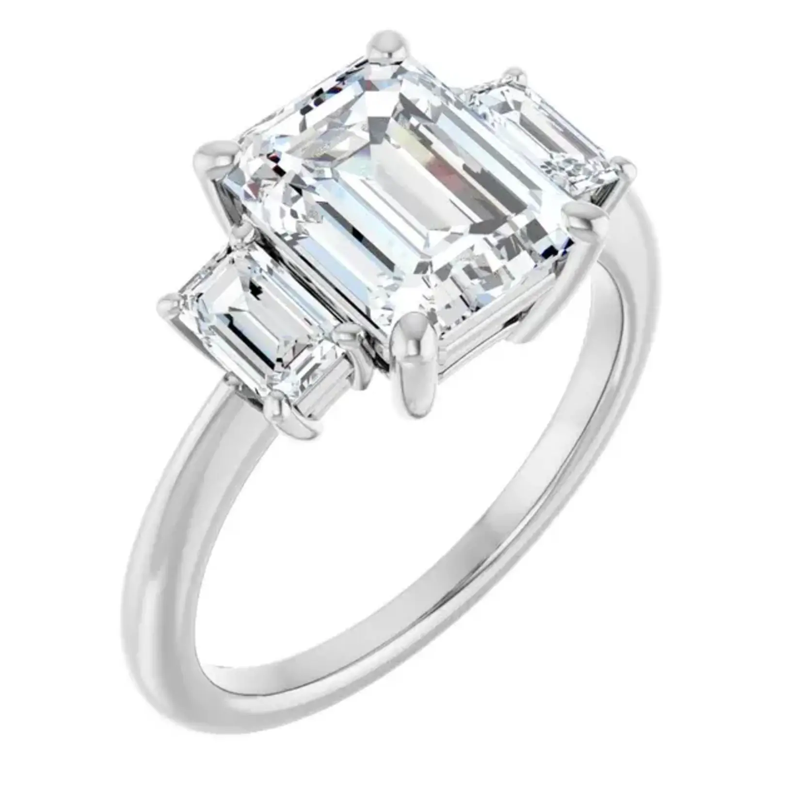 Ever & Ever Emerald cut Three stone  Ring