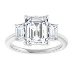 Ever & Ever Emerald cut Three stone  Ring