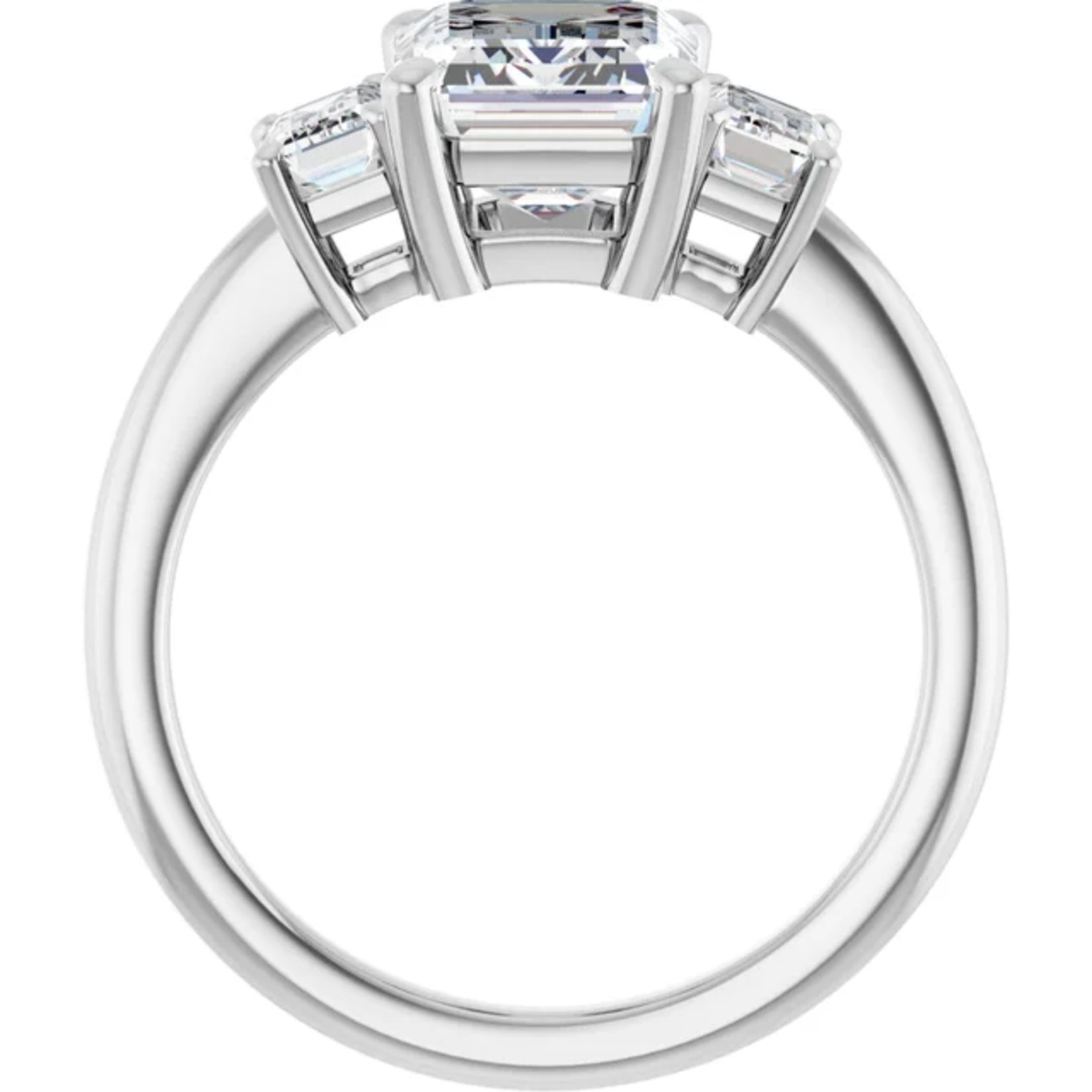 Ever & Ever Emerald cut Three stone  Ring