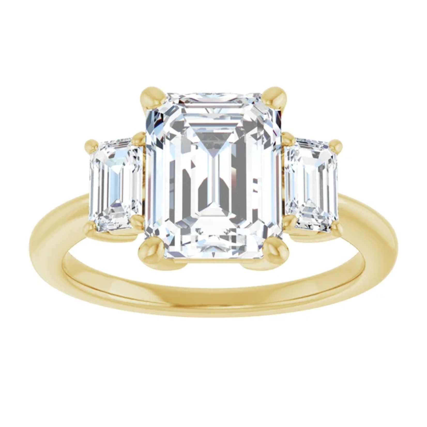 Ever & Ever Emerald cut Three stone  Ring