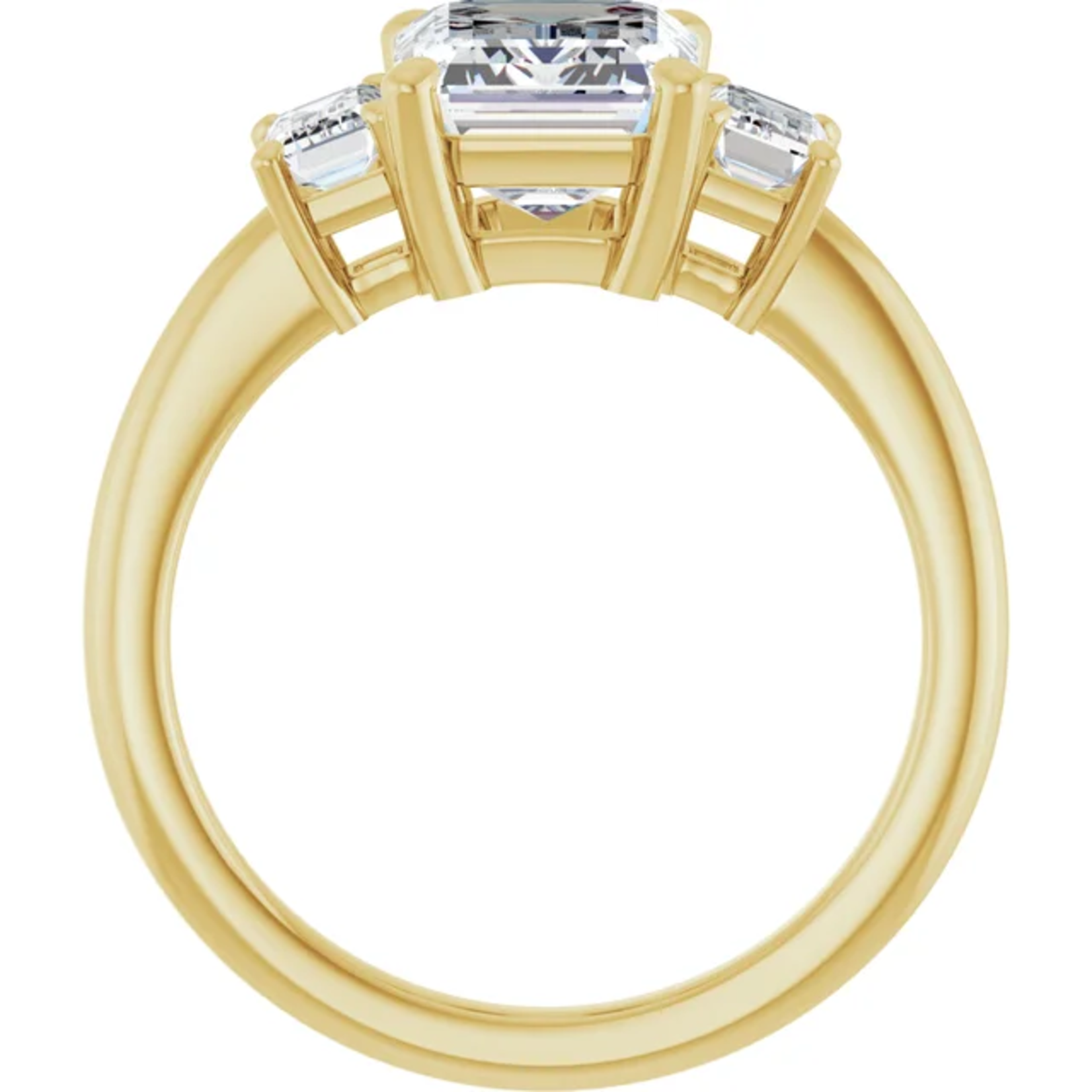 Ever & Ever Emerald cut Three stone  Ring
