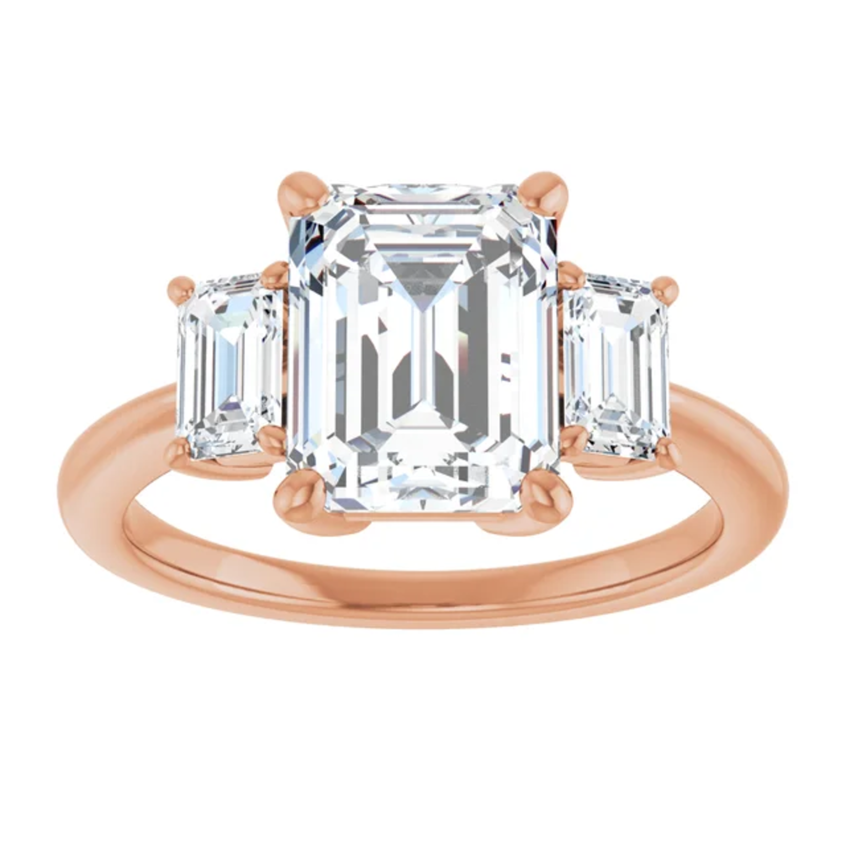Ever & Ever Emerald cut Three stone  Ring