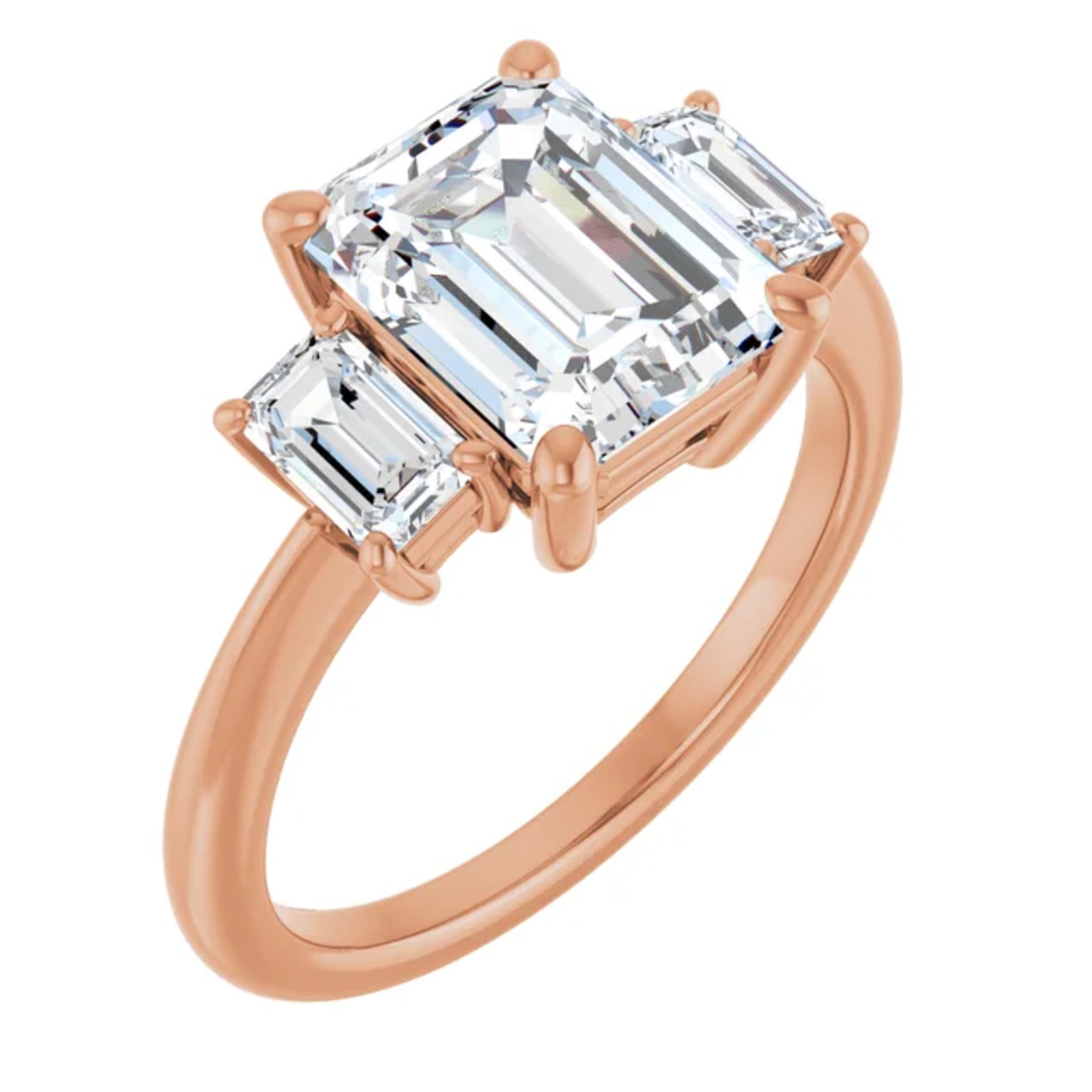 Ever & Ever Emerald cut Three stone  Ring