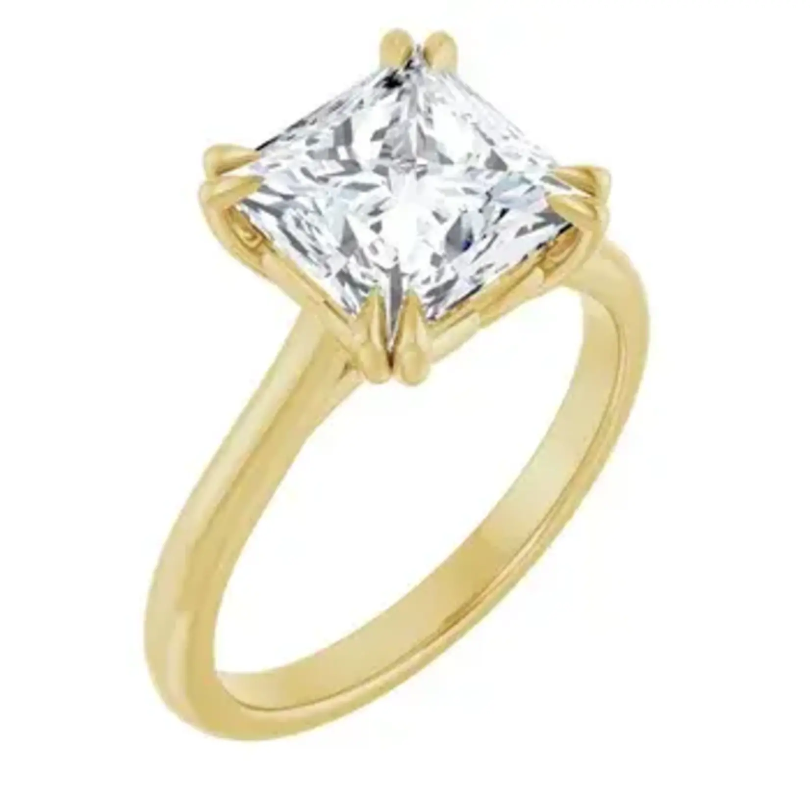 Ever & Ever Square Double claw Solitaire Ring