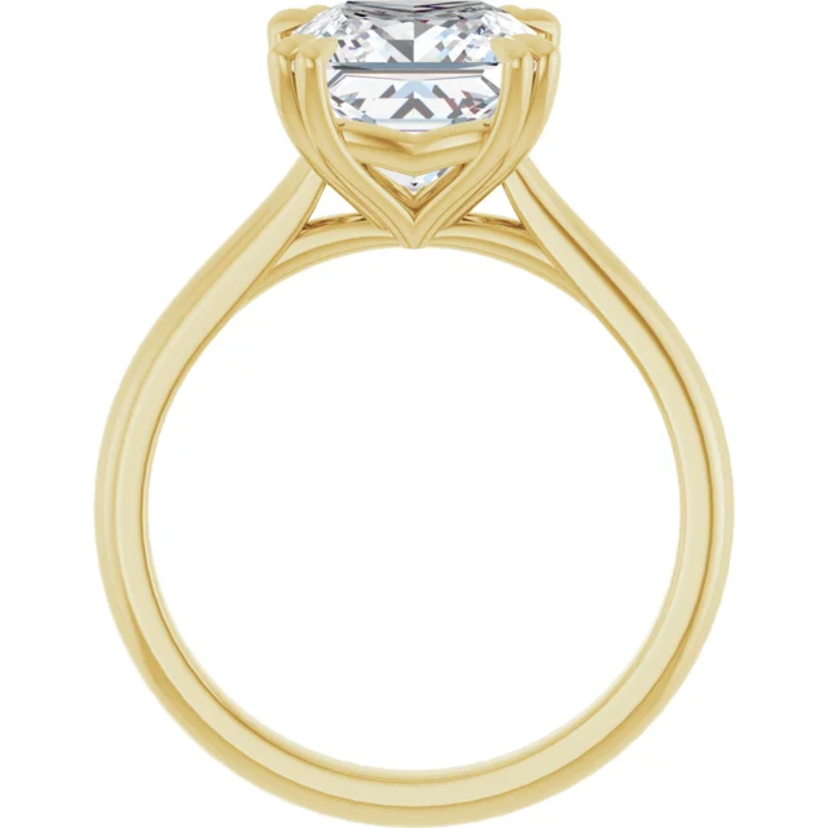 Ever & Ever Square Double claw Solitaire Ring
