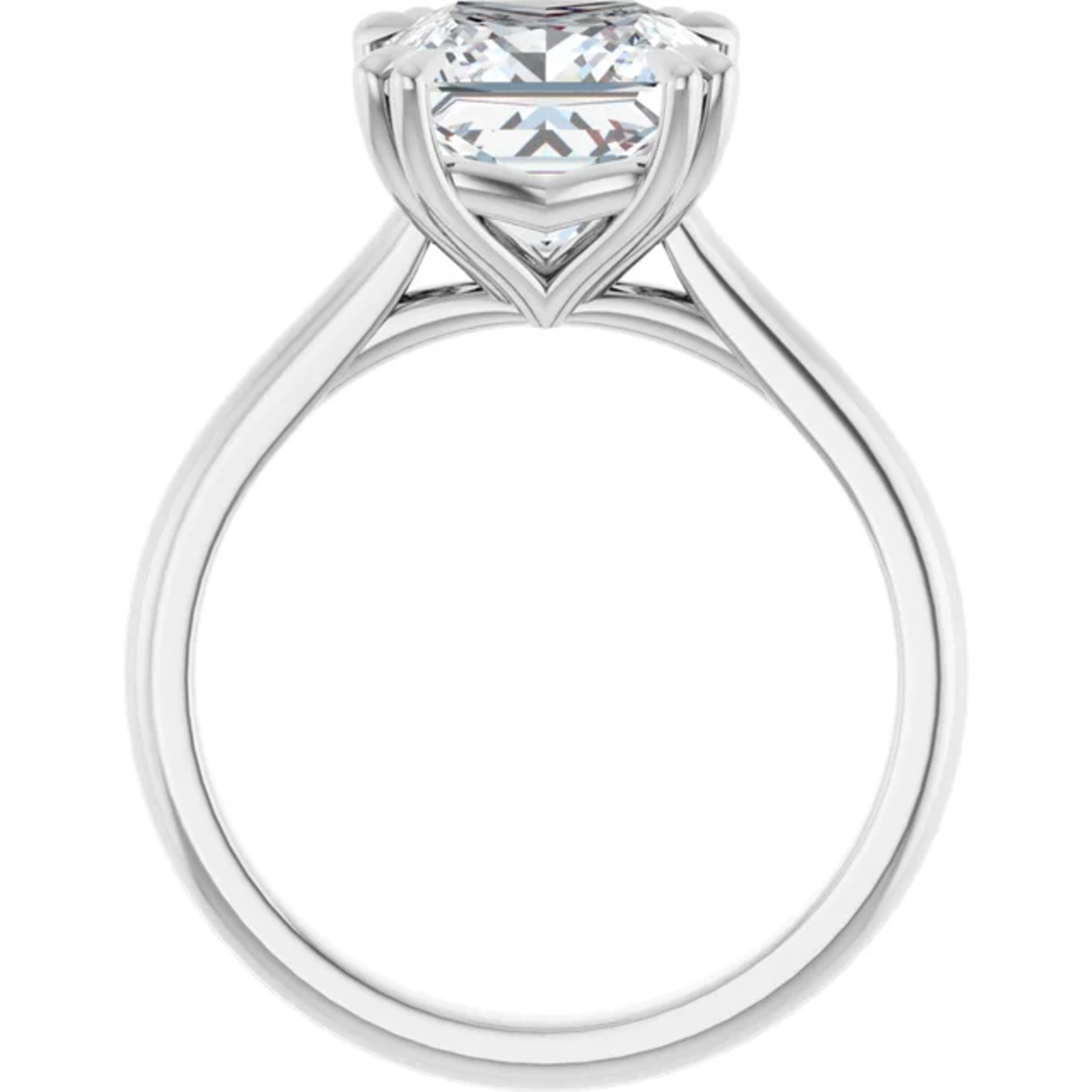 Ever & Ever Square Double claw Solitaire Ring