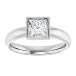 Ever & Ever Square Bezel Solitaire Ring