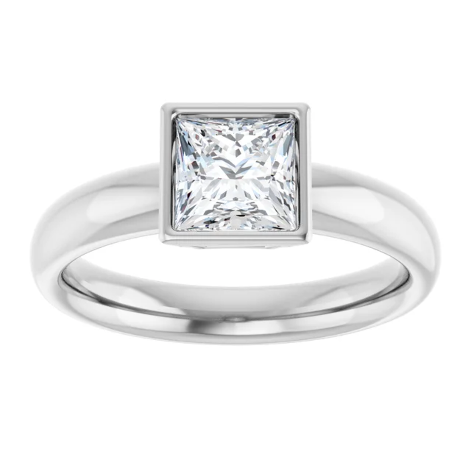 Ever & Ever Square Bezel Solitaire Ring