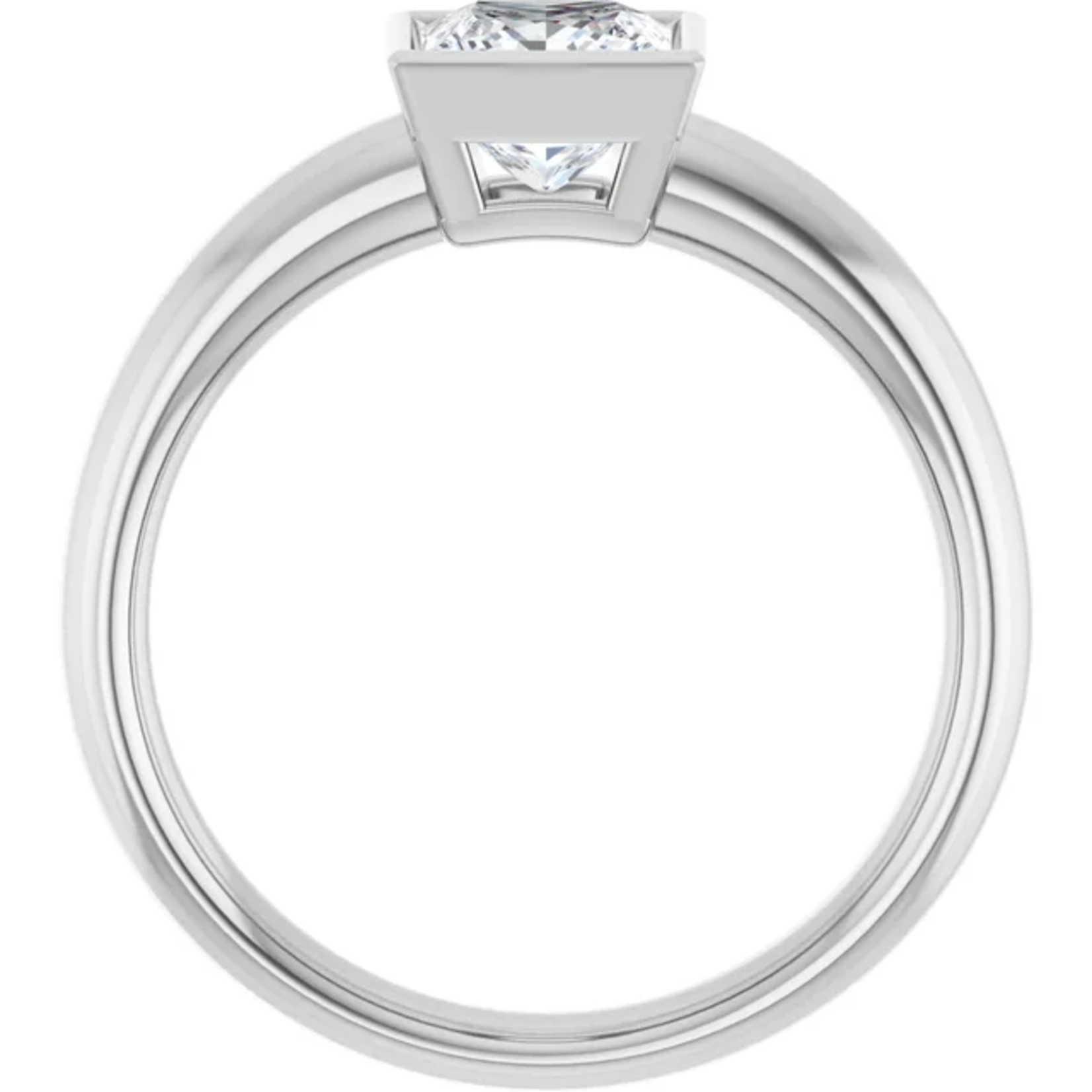 Ever & Ever Square Bezel Solitaire Ring